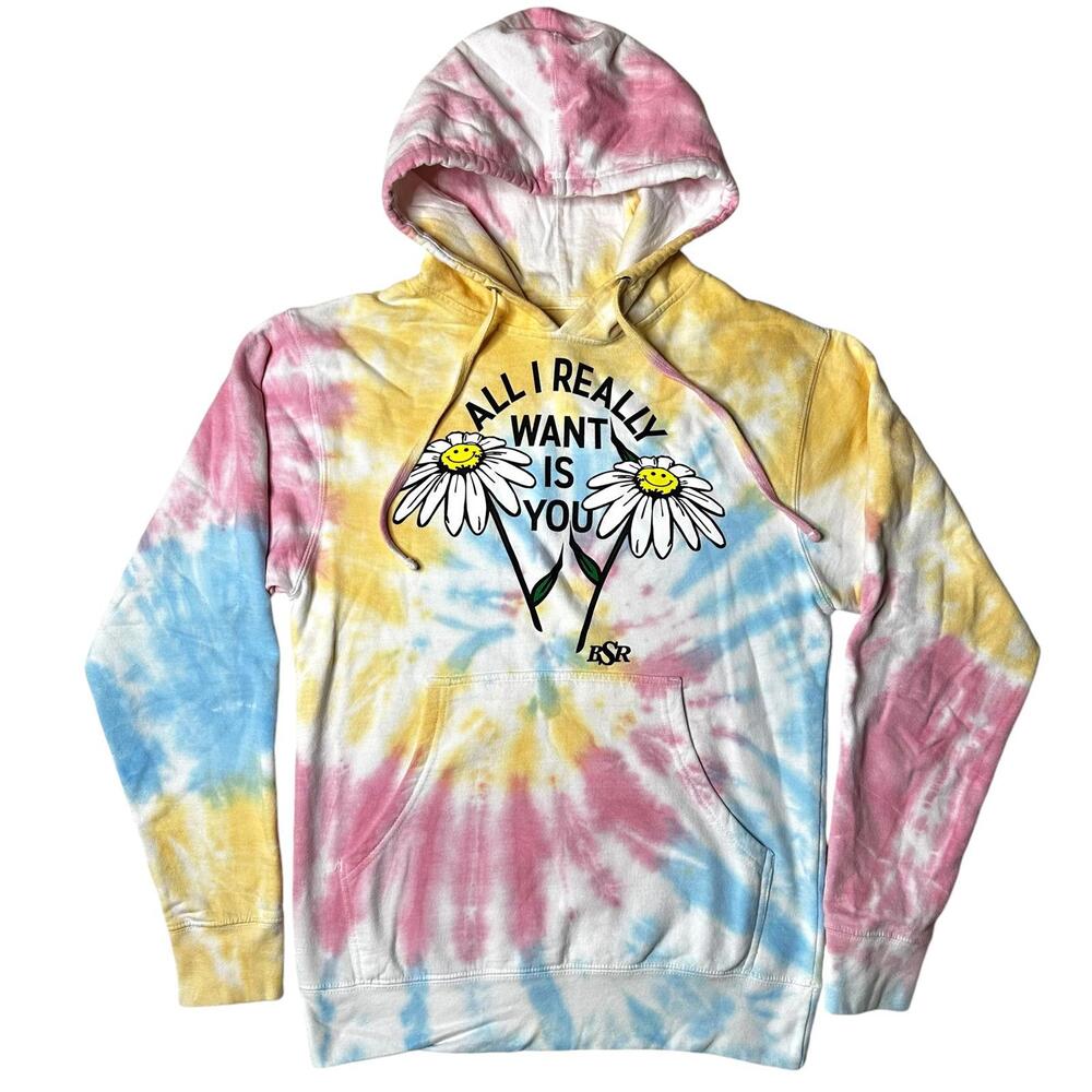 NEW By Samii Ryan All I Really Want Tie Dye Hoodie Women’s S